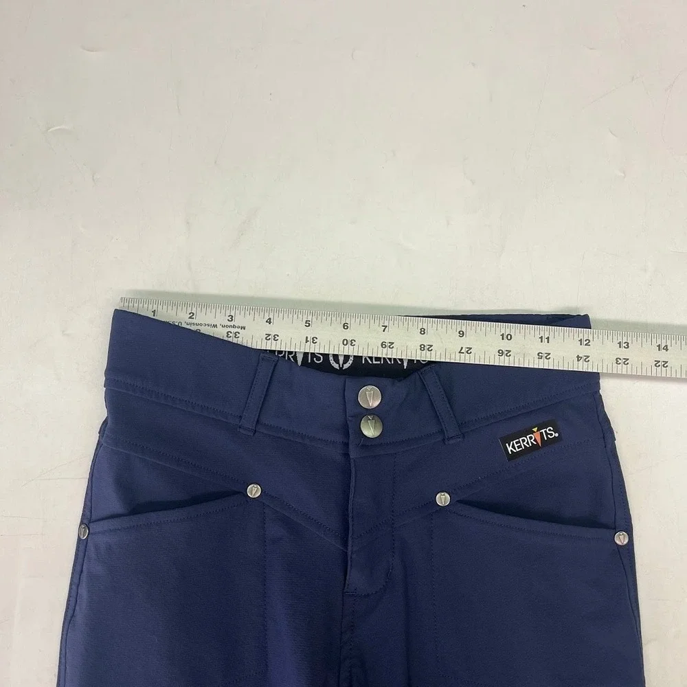 Kerrits Kids Navy Blue Knee Patch Equestrian Riding Breeches Pants Size L